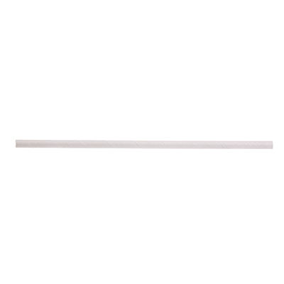 TableCraft Products 100129 Straws 7-3/4"L, 6mm Thick, Paper, Solid White