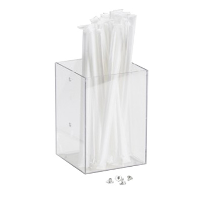 Cal-Mil 787-12 Classic Straw Holder, Square, Clear