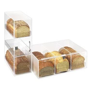Cal-Mil 1204-12 Classic 3-Section Bread Box, Clear Acrylic