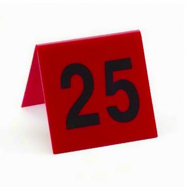 Cal-Mil 226-2 Red/Black Double-Sided Number Tents 51-75