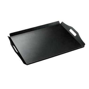 Cal-Mil 930-1-13 22.5" X 17" Black Room Service Tray with Raised Edges