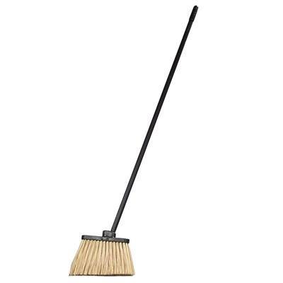 Carlisle 3688500 Duo-Sweep 12" Heavy Duty Angled Broom with Unflagged Bristles and 48" Handle