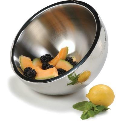 Carlisle 609204 9.5 Qt. Stainless Steel Hammered Dual Angle Insulated Bowl