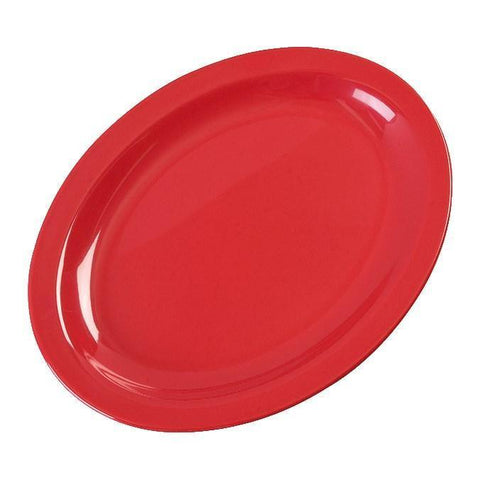 Carlisle KL12705 Kingline 12" X 9" Red Oval Platter