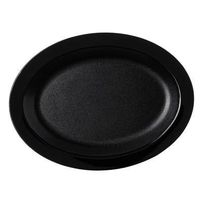 Carlisle PCD41203 12" X 9" Oval Polycarbonate Platter Black