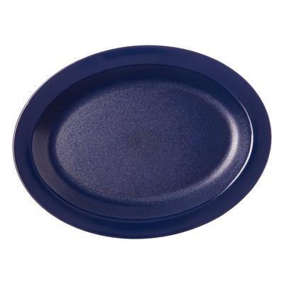 Carlisle PCD41250 12" X 9" Oval Polycarbonate Platter Dark Blue