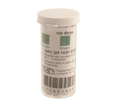 FMP 142-1486 Litmus Test Strips, for quaternary ammonia compounds " QUAT", waterproof vial with color-coded test chart (100 strips per pack)