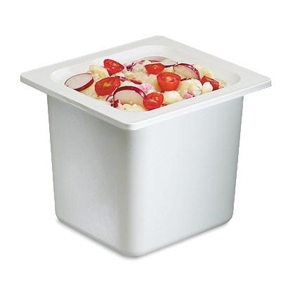 San Jamar CI7001WH Chill-It Food Pan, 1/6 Size, 6" Deep, ABS Plastic, White, NSF