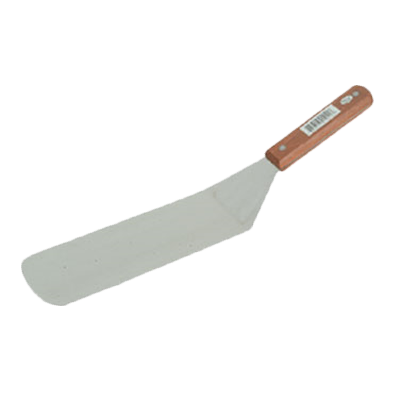 Thunder Group SLTWBT010 Turner, solid, 10" round blade, 14-1/2" OA length, wood handle, stainless steel
