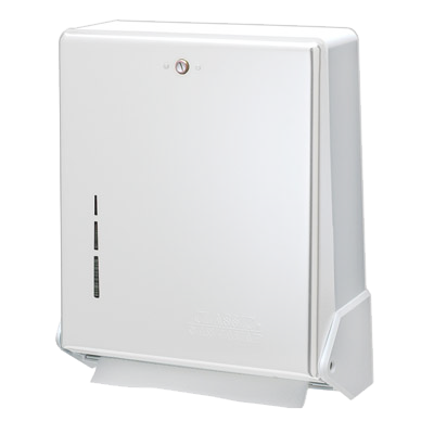 San Jamar T1905WH Classic® Paper Towel Dispenser, wall mount, flip door, white finish