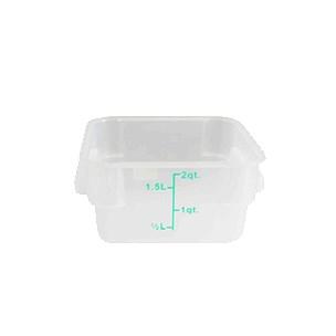 Thunder Group Food Storage Container, Plastic, Square, White, 2 qt