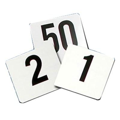 Thunder Group PLTN4050 Table Number Cards, 4" X 4", Numbers 1-50, Plastic