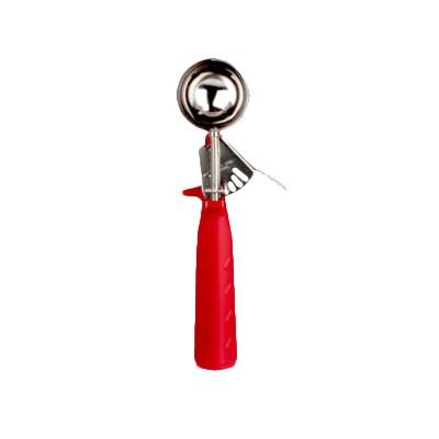 Thunder Group SLDS224P 1-1/3 Oz Ice Cream Disher  #24 One-Piece Color-Coded Handle Red
