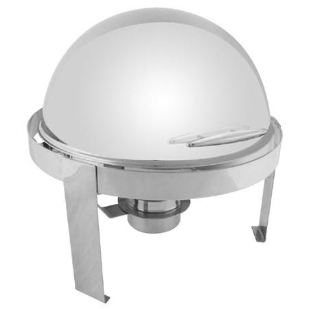 Thunder Group SLRCF0860 6 Qt Round Roll Top Stainless Steel Handle Chafer