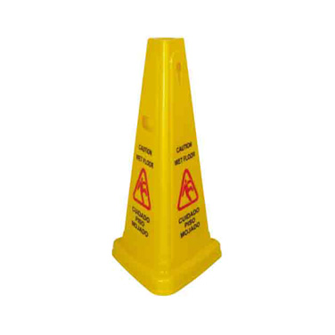 Winco WCS-27T Wet Floor Caution Sign, 27" high, tri-cone