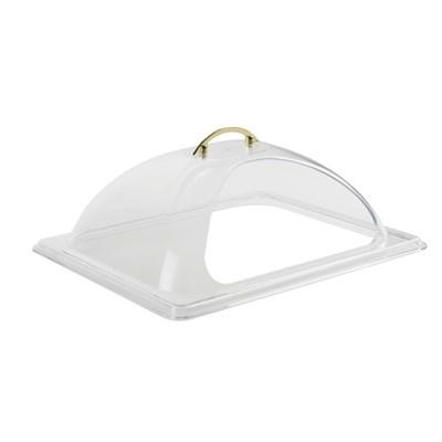 Winco C-DPF2 Dome Cover, Half-Size, Cut-Out Opening, Polycarbonate