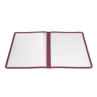 Winco PMCD-14U Book-Fold Double Panel Menu Cover, Burgundy, 9-9/16 X 15