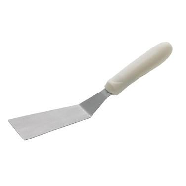 Winco TWP-50 Grill Spatula With Offset, White Polypropylene Handle, 4-1/4” X 2-3/16” Blade