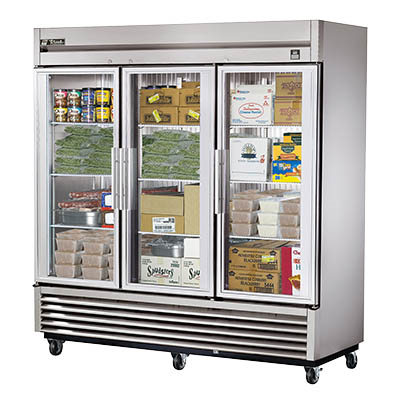 Restaurant Equipment &gt; Refrigeration Equipment &gt; Reach-In Refrigerators &amp; Freezers &gt; Reach-In Refrigerators &gt; Glass Door Refrigerators &gt; Three Section