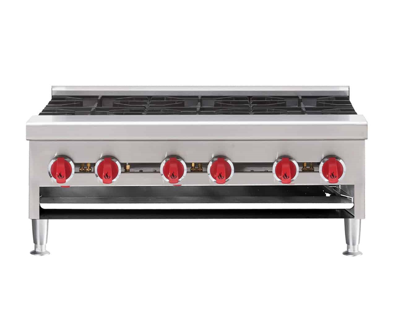 American Range ARHP-36-6 36" Hot Plate w/ 6 Burner, Countertop, Gas