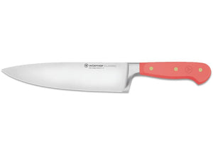 Wusthof 1061700320 Classic Chef's Knife, 8", forged, high carbon stainless steel blade, riveted coral peach handle, Made in Germany