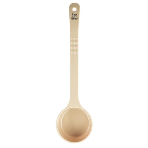 TableCraft Products 10656 6oz Solid Portion Spoon, Long Handle, Polycarbonate, Beige