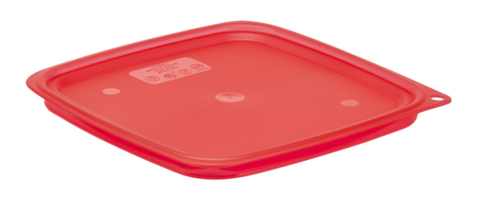 Cambro SFC6FPPP266 CamSquare FreshPro Cover for 6 and 8 Qt. Food Storage Containers, Polyethylene, Red Lid