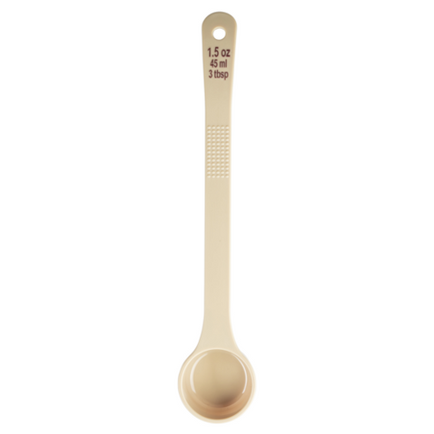 TableCraft Products 11168 1.5oz Solid Portion Spoon, Long Handle, Polycarbonate, Beige