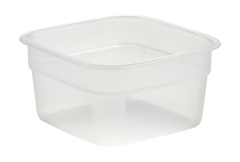 Cambro HFSFSPROPP190 1/2 Qt CamSquare FreshPro Food Container, Polypropylene, Translucent