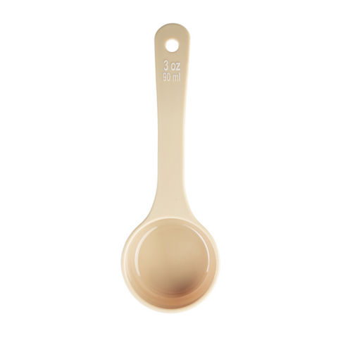 TableCraft Products 10646 3oz Solid Portion Spoon, Short Handle, Polycarbonate, Beige