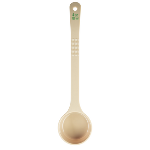 TableCraft Products 10652 4oz Solid Portion Spoon, Long Handle, Polycarbonate, Beige
