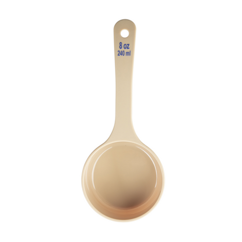 TableCraft Products 10658 8oz Solid Portion Spoon, Short Handle, Polycarbonate, Beige