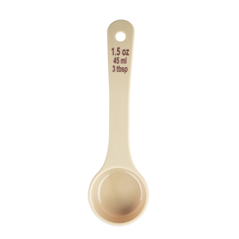 TableCraft Products 11166 1.5oz Solid Portion Spoon, Short Handle, Polycarbonate, Beige