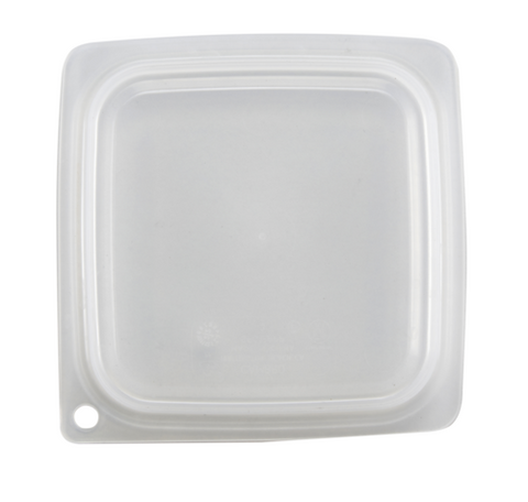 Cambro SFC1FPPP190 CamSquare FreshPro Cover for 1/2 and 1 Qt Food Containers, Polypropylene, Translucent Lid