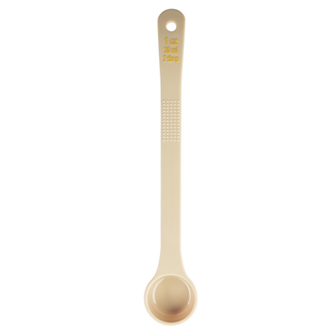 TableCraft Products 10640 1oz Solid Portion Spoon, Long Handle, Polycarbonate, Beige