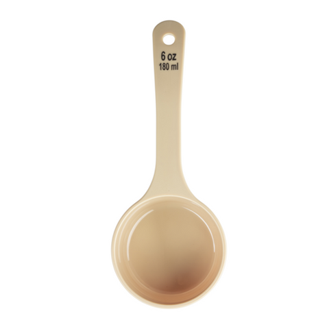 TableCraft Products 10654 6oz Solid Portion Spoon, Short Handle, Polycarbonate, Beige