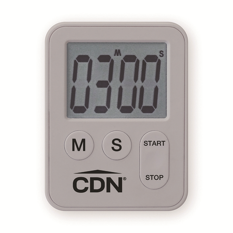CDN TM28-S Mini Digital Kitchen Timer with Easy to Read Display and Magnetic Back, 100 Minute Maximum, Silver