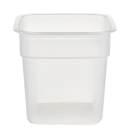 Cambro 1SFSPROPP190 1 Qt CamSquare FreshPro Food Container, Polypropylene, Translucent