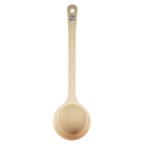 TableCraft Products 10660 8oz Solid Portion Spoon, Long Handle, Polycarbonate, Beige