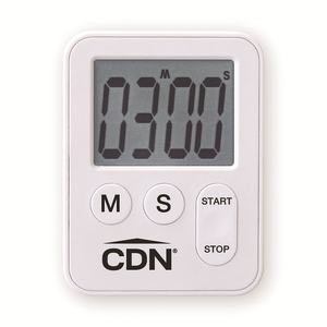 CDN TM28-W Mini Digital Kitchen Timer with Easy to Read Display and Magnetic Back, 100 Minute Maximum, White