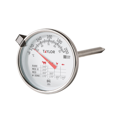 Taylor 3504FS Meat Thermometer, 2" dial, 4-1/2" stainless steel stem, 120° to 210°F