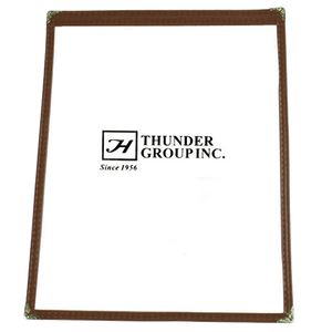 Thunder Group PLMENU-1BR 1-Page MENU COVER, Brown