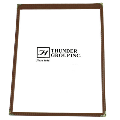 Thunder Group PLMENU-1BR 1-Page MENU COVER, Brown