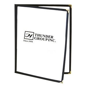 Thunder Group PLMENU-2BL 2-Page MENU COVER, Black