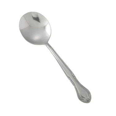 Winco 0004-04 Bouillon Spoon 6", Stainless Steel, Heavy Weight, Elegance Style