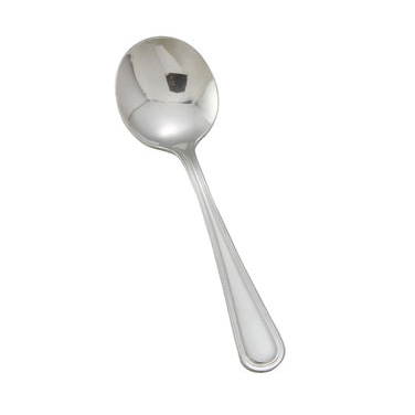 Winco 0030-04 Bouillon Spoon 5-7/8", Stainless Steel, Extra Heavy Weight, Shangarila Style