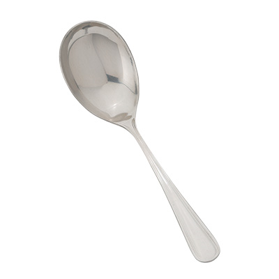 Winco 0030-21 Solid Serving Spoon 9", Stainless Steel, Extra Heavy Weight, Shangarila Style
