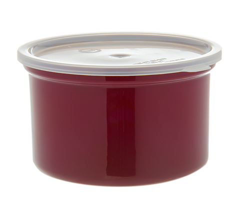 Carlisle 34301 Poly-Tuf™ Crock, 1.5 qt., translucent snap-on lid, brown, NSF