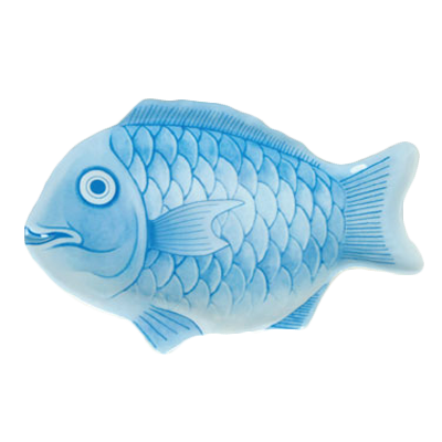 Thunder Group 1000CFB Fish Shape Melamine Platter, 10", Blue