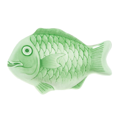 Thunder Group 1000CFG Melamine Fish Platter 10", Light Green, NSF